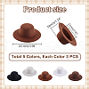AHADERMAKER 15Pcs 5 Colors EVA Cloth Mini Hat Fascinator Base AJEW-GA0007-43-2