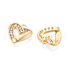 Brass Micro Pave Cubic Zirconia Charms KK-N263-54G-2