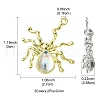 6Pcs 3 Colors Halloween Rack Plating Alloy Pendants PALLOY-FS0001-03-4