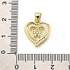 Rack Plating Brass Micro Pave Cubic Zirconia Pendants KK-L226-101G-W-3
