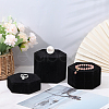 Flock Jewelry Necklace Organizer Display Stands ODIS-WH0009-33-7