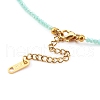 Natural Shell Letter Pendant Necklaces NJEW-JN03349-03-3