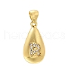 Rack Plating Brass Micro Pave Cubic Zirconia Pendants KK-L226-102G-R-1