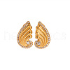 Elegant Stainless Steel Wing Stud Earrings ZS1121-1-2