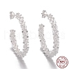 925 Sterling Silver Half Hoop Earrings EJEW-F265-07S-3