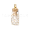Glass Bottles Pendants PALLOY-JF03913-02-1