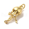 Rack Plating Brass Micro Pave Cubic Zirconia Pendants X-KK-U027-09-03G-2