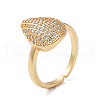 Rack Plating Brass Micro Pave Cubic Zirconia Cuff Rings RJEW-M168-01G-1