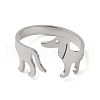 304 Stainless Steel Cuff Rings RJEW-G299-01P-2