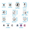  1550Pcs 12 Style Plating ABS & CCB Plastic Beads FIND-TA0002-43-13