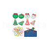 BENECREAT 32Pcs 12 Styles Food Grade Eco-Friendly Silicone Beads with Baking Painted Zinc Alloy Knitting Stitch Marker Rings SIL-BC0001-08B-7