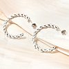304 Stainless Steel Stud Earrings EJEW-F361-21P-4