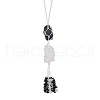 Nuggets Raw Natural Tourmaline & Quartz Crystal Pouch Pendant Decorations HJEW-JM01926-02-1