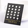 Non-Tarnish Apple 304 Stainless Steel Ear Studs X-EJEW-F0075-049P-2