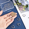Beebeecraft 12Pcs Brass Flat Hoop Earring Findings KK-BBC0014-54-3