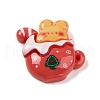 Christmas Bear Theme Opaque Resin Decoden Cabochons RESI-S397-02D-1