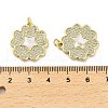 Brass Micro Pave Clear Cubic Zirconia Pendants KK-K365-05E-G-3