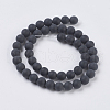 Natural Black Agate Beads Strands X-G-G447-4A-2