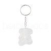 Bear/Rabbit Printed Opaque Acrylic Pendant Keychain KEYC-JKC00482-3