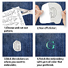 4 Sheets 11.6x8.2 Inch Stick and Stitch Embroidery Patterns DIY-WH0455-163-3