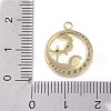 Brass Micro Pave Clear Cubic Zirconia Pendants FIND-B077-02G-03-3