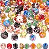Olycraft 80Pcs 8 Colors Handmade Gold Sand Lampwork Beads LAMP-OC0001-56-1