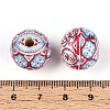 Bohemian Style Printed Schima Wood Beads WOOD-T032-31F-3