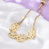 Brass Box Chain Slider Bracelets BJEW-S169-01G-3