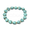 Heart Beads Stretch Bracelet for Girl Women BJEW-JB06938-02-1