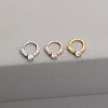 316L Surgical Stainless Steel Micro Pave Clear Cubic Zirconia Cartilage Earrings WG933E5-14-1