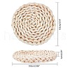 Handmade Corn Straw Woven Placemats AJEW-WH0016-79-2