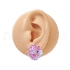 PVC Paillette Flower Clip-on Earrings EJEW-JE05172-4