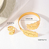 Leaf Alloy Cuff Bangles & Cuff Rings Sets FS-WG68E2E-01-5