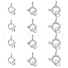   12Pcs 3 Size 925 Sterling Silver Spring Ring Clasps STER-PH0001-20-1