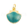 Rack Plating Brass Enamel Pendants KK-P269-09G-2