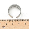 304 Stainless Steel Double Color Cuff Rings RJEW-S635-01GP-B-5