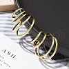 Brass Cuff Earrings for Women EJEW-U036-03G-3
