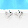 S925 Sterling Silver Stud Earrings EJEW-P305-02D-P-1