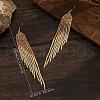 Bohemian Style Handmade Glass Seed Beads Tassel Dangle Earrings ET3695-1-2
