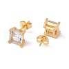 6 Pairs Tiny Cubic Zirconia Square Stud Earrings EJEW-G291-01D-M-6