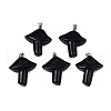 Natural Obsidian Pendants G-R480-02H-1