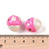 Natural Cultured Freshwater Pearl with Cubic Zirconia Enamel Beads PEAR-G014-02C-3