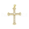 Brass Micro Pave Cubic Zirconia Pendants KK-D317-113G-1