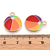 Beach Theme Alloy Enamel Pendants ENAM-T022-33E-3