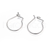 304 Stainless Steel Hoop Earrings Findings STAS-H436-02P-2