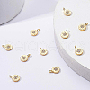 Brass Micro Pave Cubic Zirconia Charms KK-BC0006-30G-5