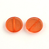 Flat Round Transparent Acrylic Beads X-MACR-R546-26-2