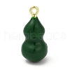 Gourd Brass Enamel Pendants KK-G526-20G-2