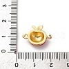 Brass Red Enamel Connector Charms KK-I276-13G-02-3