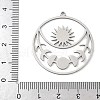 304 Stainless Steel Pendants STAS-S174-21P-3